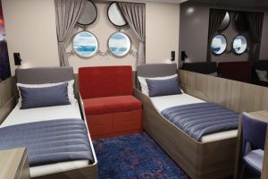 Hondius standard cabin, oceanwide expeditions