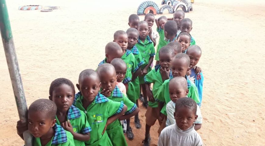 schoolkinderen Namibië