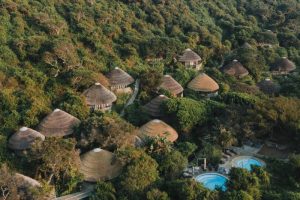 Thonga Beach Lodge uit de lucht