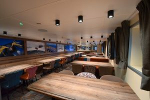 Dining room pictures of M/V Ortelius. Oct 2019